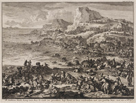 KG 06030
<br/>
De Kinderen Israels droog voets door de roode zee..
<br/>
<em>Schijnvoet, Jacobus (nawijsbaar 1704-1733)</em>